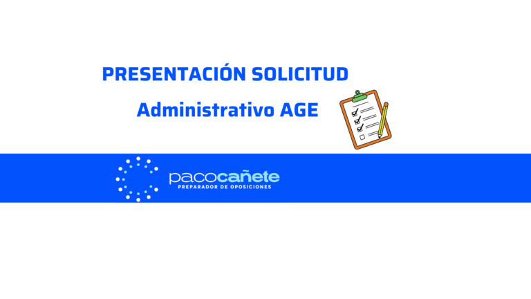 Guía inscripción convocatoria administrativo Age 2024